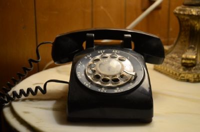 Mostrador de telefone antigo