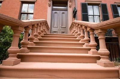 Red Sandstone Steps to Townhouse Door Washington DC, USA jigsaw puzzle