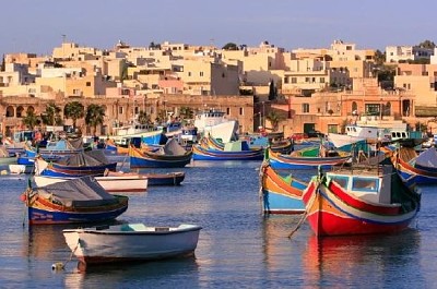 Pueblo de pescadores de Marsaxlokk, Malta