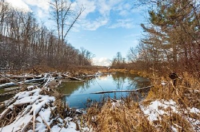River Under the Blue Sky in Winter  jigsaw puzzle