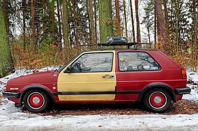 Volkswagen im Wald
