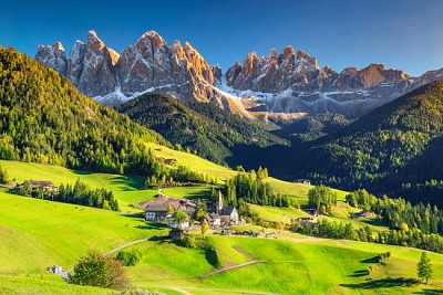 Val di Funes valley, Trentino Alto Adige, Italy jigsaw puzzle