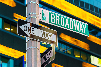 Signe de Broadway à Time Square, New York