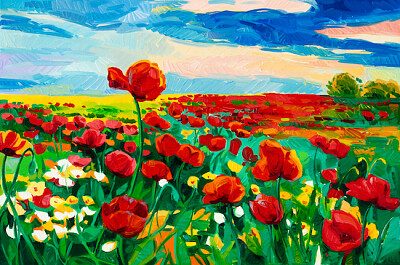 A Field Full with Poppies jigsaw puzzle