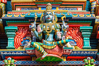 Thailand, Bangkok, Exterior detail of Sri Mariamma