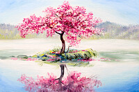 Sakura Tree in a Lake