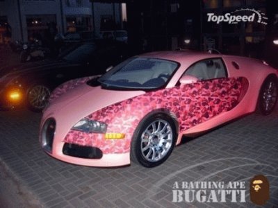 pink bugatti veyron