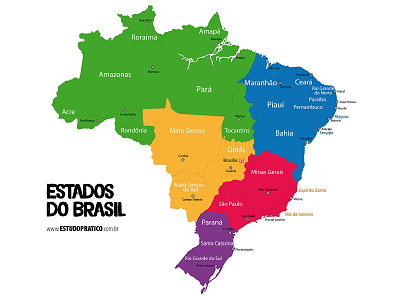 Monte as regiÃµes do Brasil