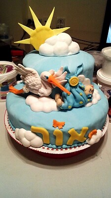 Boy is born cake