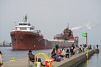 mv Lee a Tregurtha entering Port of Fairport Harbor,OH/USA Lake Erie