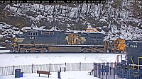 NS-4217 with burnt Turbo at Horseshoe Curve, in the Snow