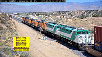 Metrolink engines ferrying across the California desert