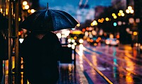 City Lights In The Rain